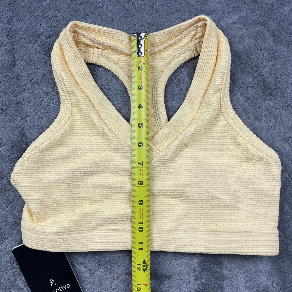 dk active Yellow Ribbed Sports Bra Small - Picture 6 of 12